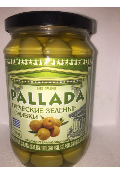 Зеленые оливки PALLADA с/к Giants 141-160 стекло (400 гр) 